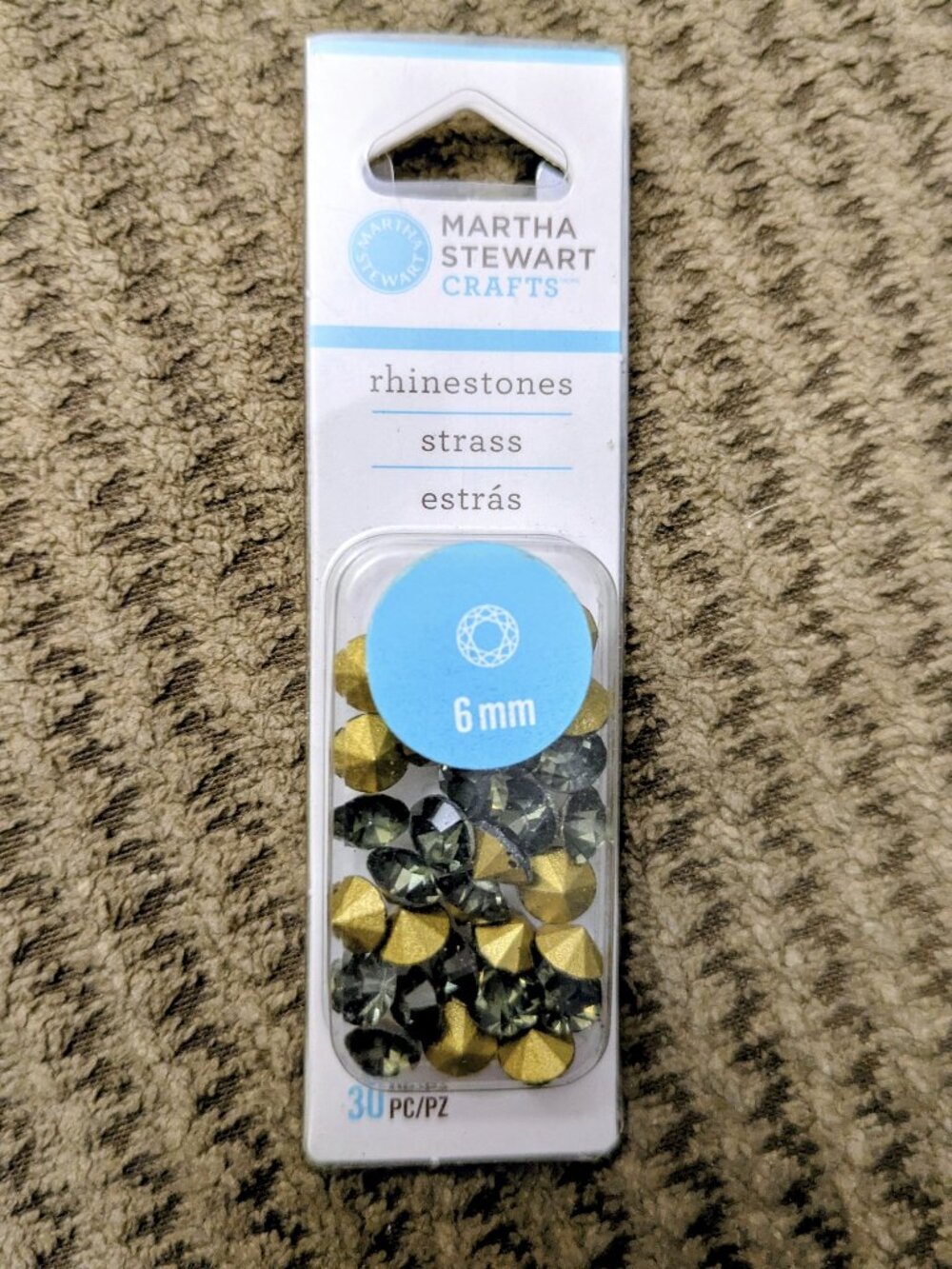 NEW! One Package of Martha Stewart - Rhinestones, 6mm Clear 30pc.